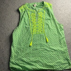 Ladies (8) JCrew sleeveless blouse